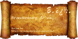 Brandenburg Éva névjegykártya