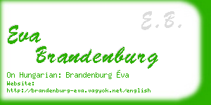eva brandenburg business card